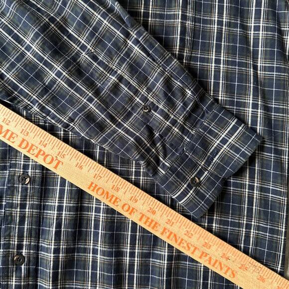 BD Baggies Blazer Oxford Button Down Shirt Mens Large Tall Plaid Made In India - Picture 8 of 8